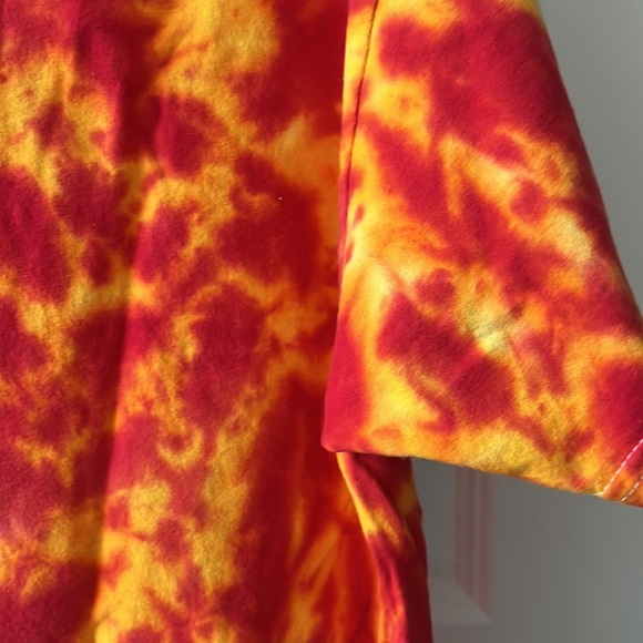 VTG Woodstock tie dye shirt  XL red and yellow festival t shirt hippie indie - Picture 11 of 12